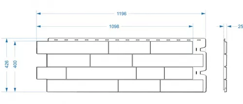 Панель фасадная Docke Stein Тёмный орех 1098х400 мм