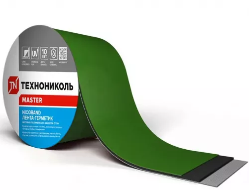 Лента-герметик Технониколь Nicoband зеленая 10 см 10 м