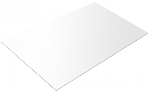 Лист гладкий 1,25х2 м 0,37 мм Белый RAL 9003