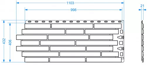Панель фасадная Docke Klinker Калахари 998х406 мм