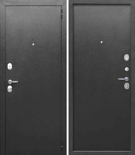 Дверь металлическая Гарда Металл/Металл Серебро 960х2050 мм Левая