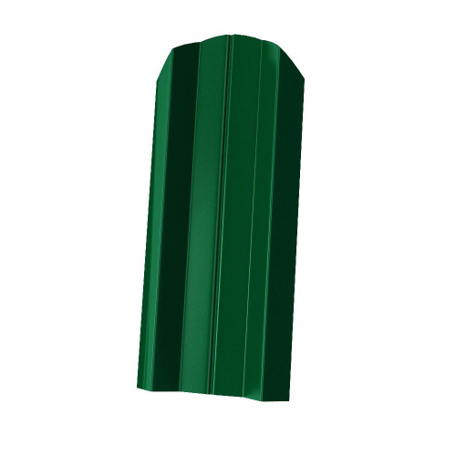 Евроштакетник односторонний М-образный фигурный 110 мм 2 м RAL 6005 зеленый