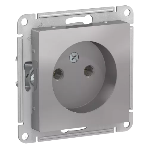 Механизм розетки без заземления Systeme Electric Atlas Design алюминий