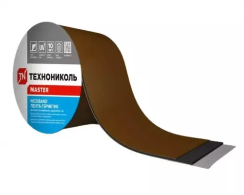 Лента-герметик Технониколь Nicoband коричневая 10 см 10 м