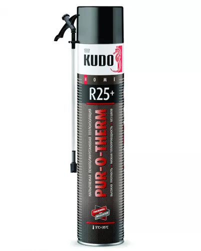 Напыляемый утеплитель ручной Kudo Home Pur-o-therm R25+ 1000 мл