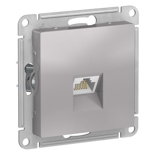 Механизм розетки компьютерной RJ45 Systeme Electric Atlas Design алюминий