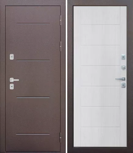 Дверь металлическая Ferroni Isoterma 11 см Медный антик/Астана Милки 960х2050 мм Правая