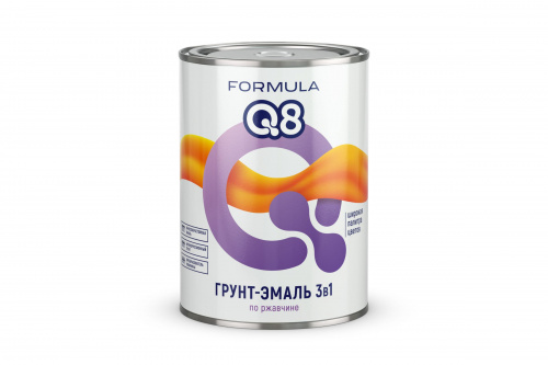 Грунт-эмаль по ржавчине Formula Q8 серая 0,8 кг