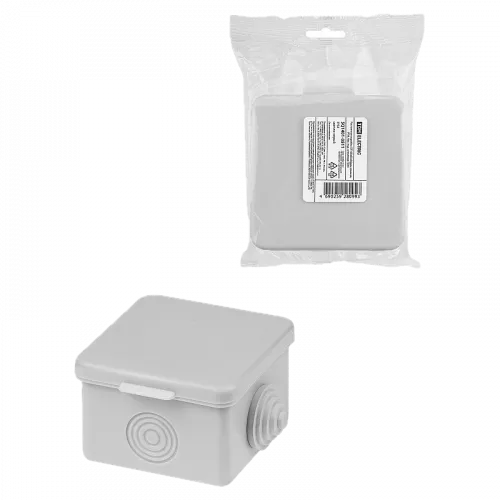 Коробка распределительная 65х65х50, IP54, 4 гермоввода TDM