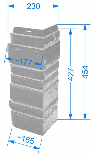 Угол наружный фасадный Docke Stern Родос 427 мм