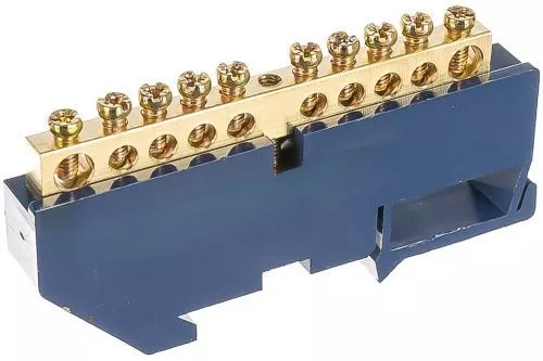 Шина нулевая на DIN-изоляторе ШНИ 6*9 10 групп TDM