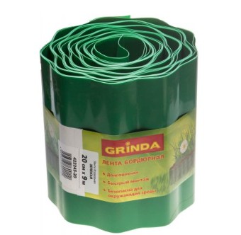 Лента бордюрная Grinda 20 см х 9 м зеленая
