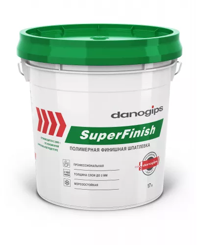 Шпатлевка готовая финишная полимерная Danogips SuperFinish 17 л/28 кг