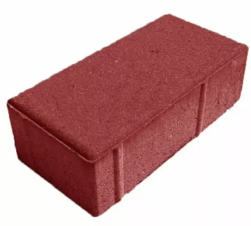 Тротуарная плита ЯЗСМ Брусчатка 200х100х60 мм красная