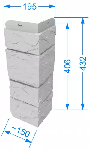 Угол наружный фасадный Docke Сланец Шамони 406 мм