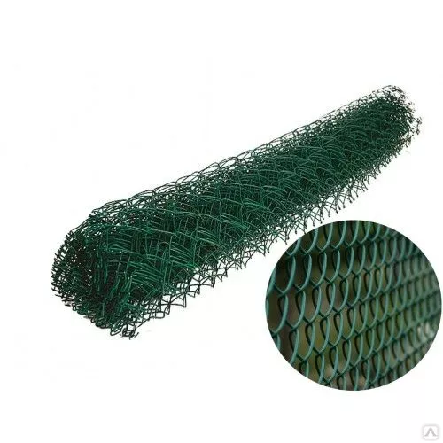 Сетка рабица в ПВХ 1,8х10 м ячейка 50х50 мм Зеленая