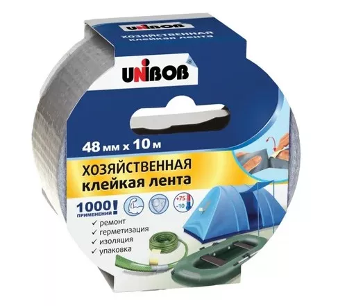 Лента клеящая хозяйственная Unibob 48 мм 10 м