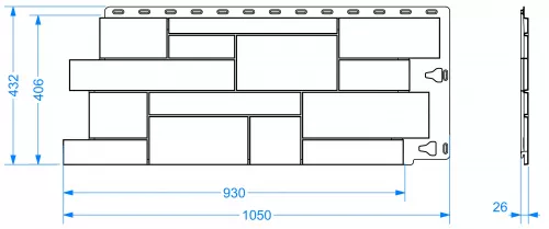 Панель фасадная Docke Сланец Шамони 930х406 мм