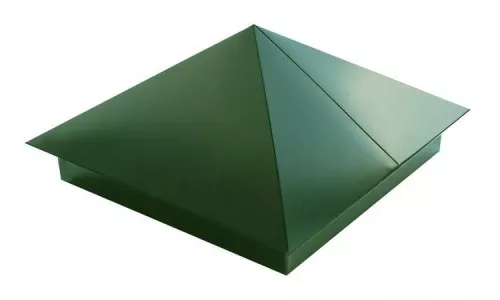 Колпак на столб 40х40 см RAL 6002 Лиственно-зелёный