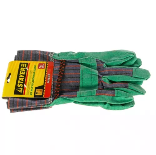Перчатки рабочие Stayer комбинированные XL Зеленые 1132-XL