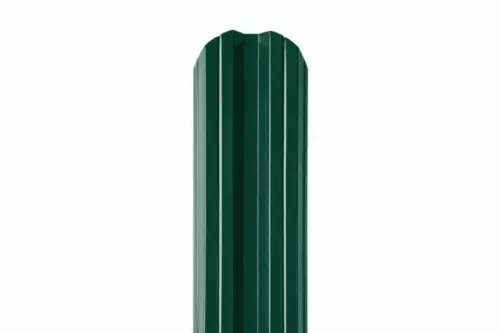Евроштакетник односторонний М-образный фигурный 110 мм 2 м RAL 6005 Зеленый