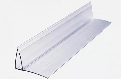 Профиль пристенный для поликарбоната 4-6 мм 6 м Прозрачный