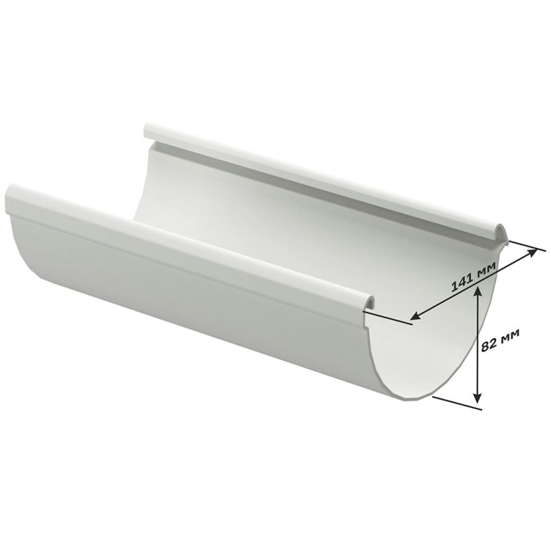 Желоб пластиковый Docke Lux d-140 мм 3,0 м Пломбир