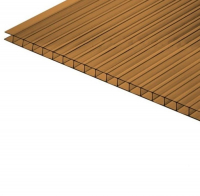 Сотовый поликарбонат 10 мм 2,1х6 м Коричневый