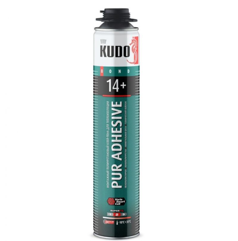 Клей-пена пистолетная Kudo Proff 14+ для теплоизоляции 1000 мл