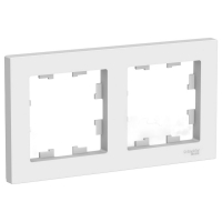Рамка двухпостовая Systeme Electric Atlas Design белая