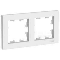 Рамка двухпостовая Systeme Electric Atlas Design белая