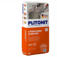Клей термостойкий Plitonit СуперКамин Огнеупор 20 кг Желтый