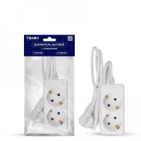 Удлинитель 2 гнезда 1,5 метра 3*0,75 кв.мм TOKOV ELECTRIC