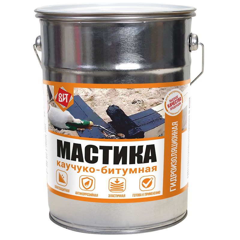 Мастика каучуко-битумная 4 кг