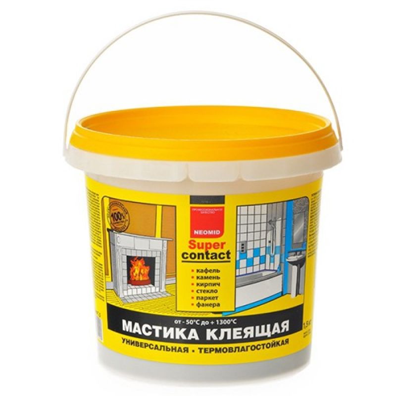 Мастика клеящая термовлагостойкая Neomid Supercontact 1,5 кг