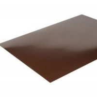 Лист гладкий 1,25х2 м 0,4 мм Коричневый RAL 8017