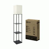 Торшер ASD/InHome ТНО 10 60W Е27 полка белый/черный 260х260х1580 4468