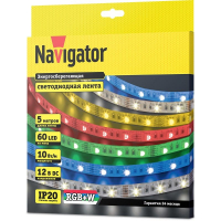 СД Лента Navigator 14 467 NLS-5050RGBW60-10-IP20-12V