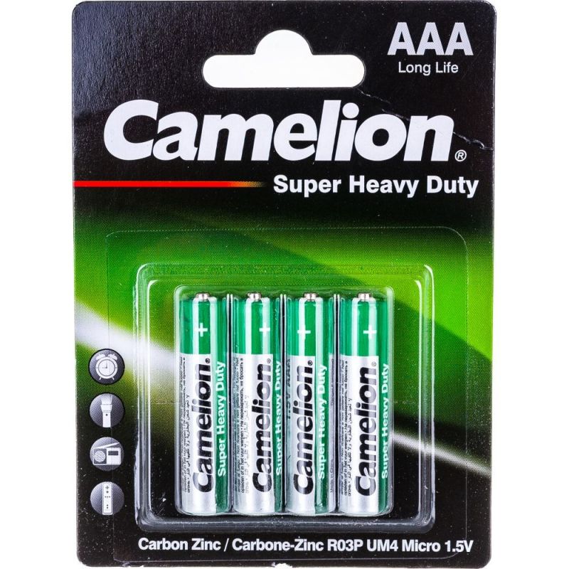Батарейка Camelion Plus Alkaline R03P-BP4G BL-4