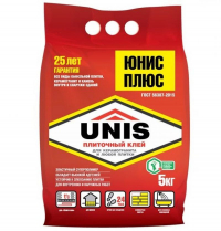 Клей для плитки Unis Плюс 5 кг