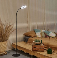 Торшер Uniel 7W(600lm) сенс/дим, металл/пластик 1520x220 черный ULM-T610