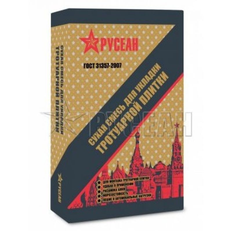 Сухая смесь для укладки тротуарной плитки Русеан 35 кг