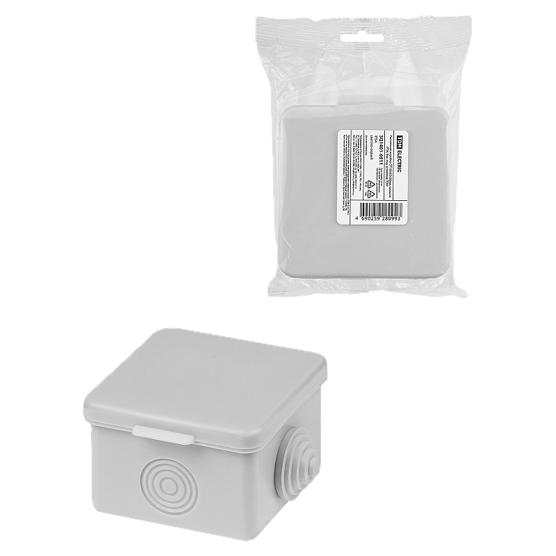Коробка распределительная 65х65х50, IP54, 4 гермоввода TDM
