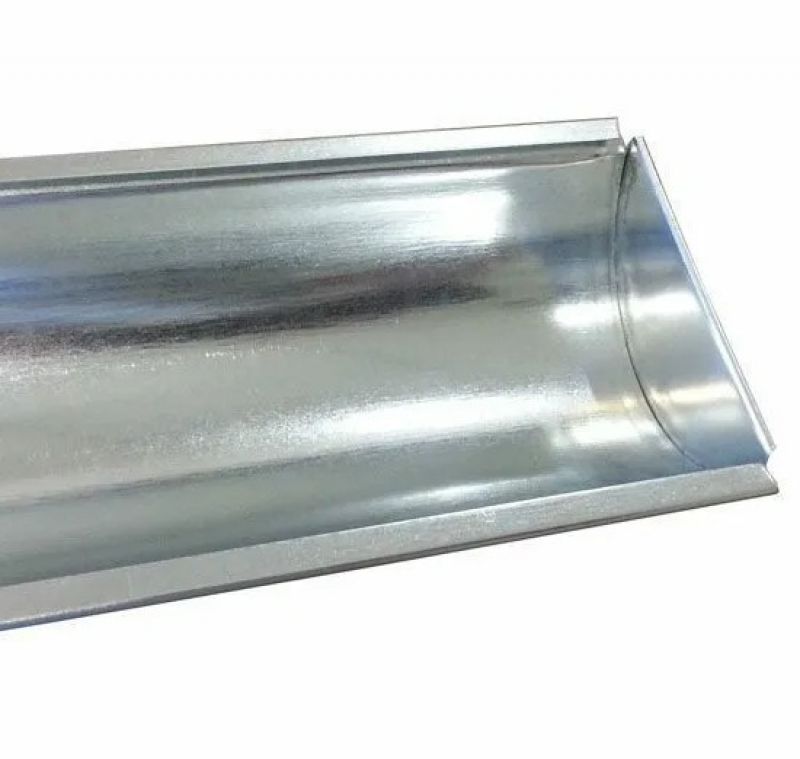 Желоб водосточный с заглушкой d-100 мм 0,50 м Оцинкованный