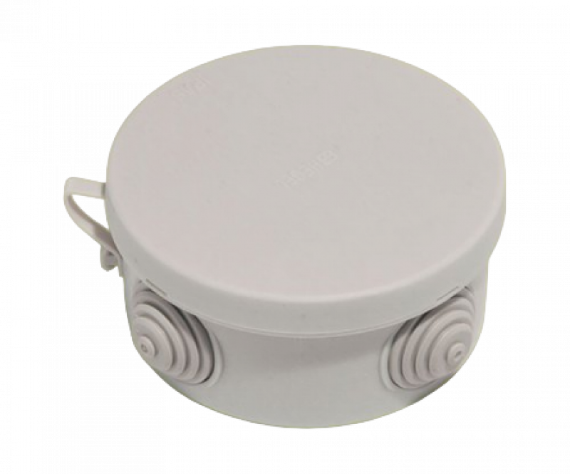 Коробка распределительная 65х40, IP55, 4 гермоввода, защелк. крышка TDM