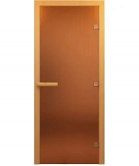 Дверь банная стекло DW 1900х600 мм бронза матовое