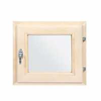 Окно банное липа со стеклом 300х400 мм