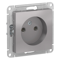 Механизм розетки без заземления Systeme Electric Atlas Design алюминий