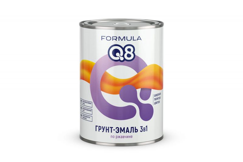 Грунт-эмаль по ржавчине Formula Q8 черная 1,9 кг