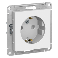 Механизм розетки с заземлением Systeme Electric Atlas Design белый